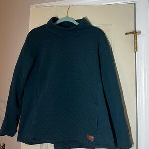 Dark Green Quilted Sweatshirt